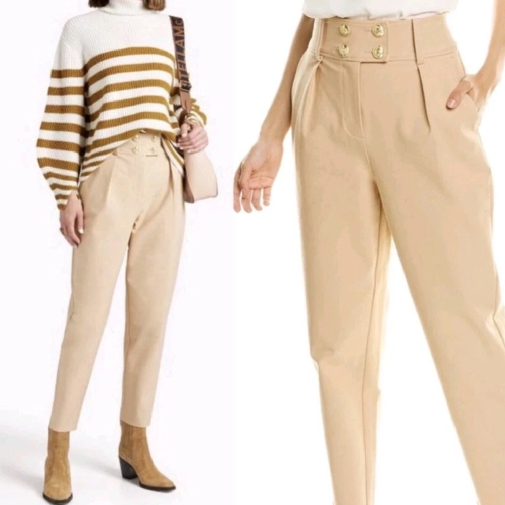 Derek Lam 10 Crosby Beige Military Style Pants